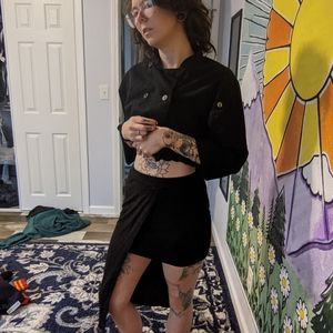 Black two length skirt